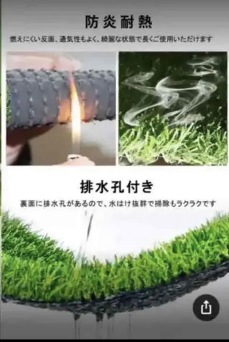 人工芝 ロール リアル 2m×25m 芝丈35mm 密度2倍 高耐久 固定ピン付 2本
