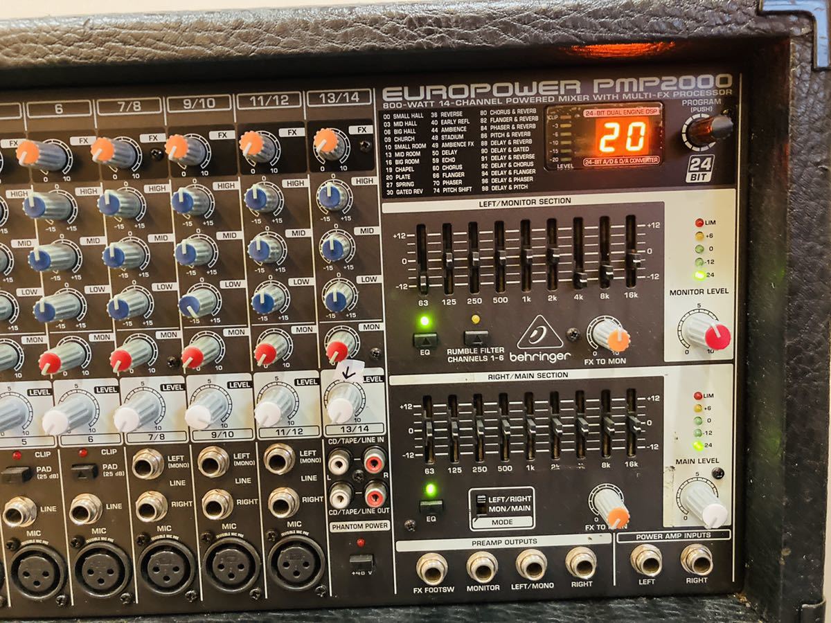 BEHRINGERベリンガーEUROPOWER PMP1000 パワードミキサー かわかす BEHRINGERベリンガーEUROPOWER PMP1000 パワードミキサー かわかす