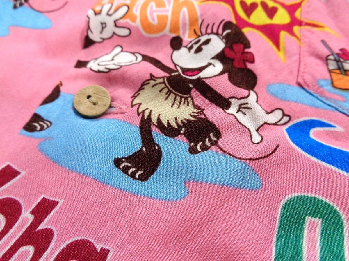 Mickey Mouse アロハシャツ L Disney ディズニー ミッキーマウス 