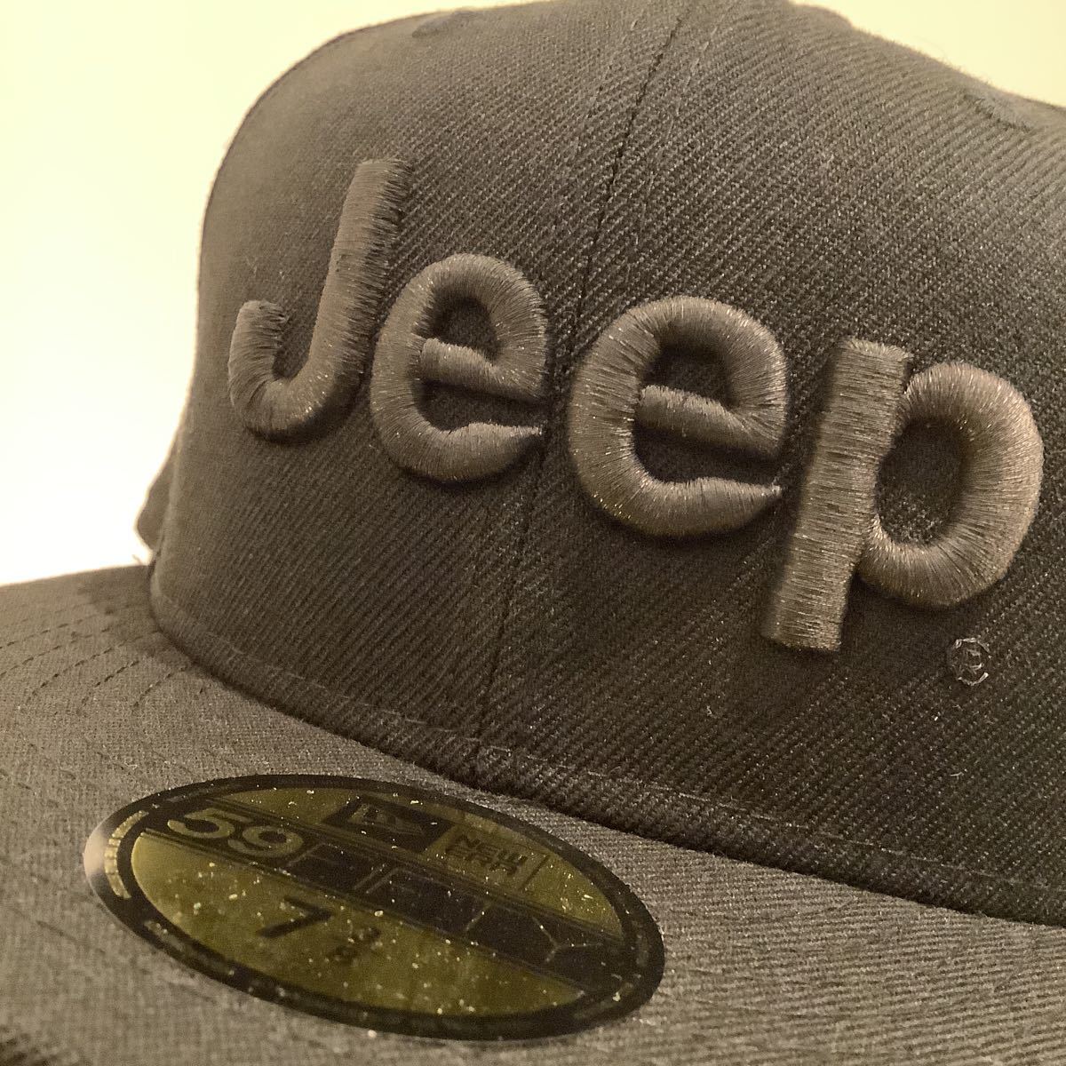 M jeep ジープ Newera ニューエラ 7-3/8 カスタム ラングラー アルティテュード チェロキー 黒 ブラック BLACK キャップ 帽子 新品