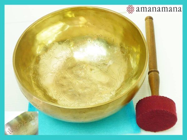 amanamana gold carving green ta-la bodhisattva sin silver g bowl chopsticks chi bed .. healing .... times sound .. stability concentration .. Mantra brass yoga ⑤