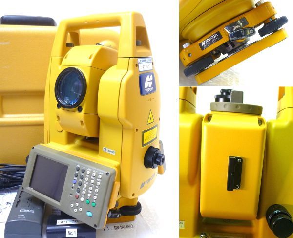 定価197万円 TOPCON トプコン パルス ノンプリズム トータルステーション GPT-7005 バッテリー充電器 測量測定校正 取説 ハードケース 現状_画像8