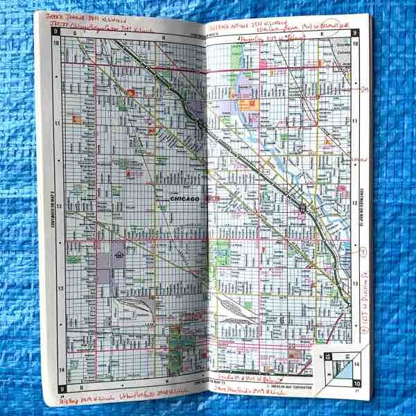 シカゴ マップ Chicago Metro Pocket Atlas 102x230(mm)