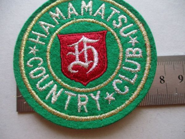 浜松カントリークラブHAMAMATSU COUNTRY CLUB横振り刺繍ワッペン/HCCアップリケGOLFビンテージGCパッチ昭和レトロ紋章ゴルフA V129_画像8