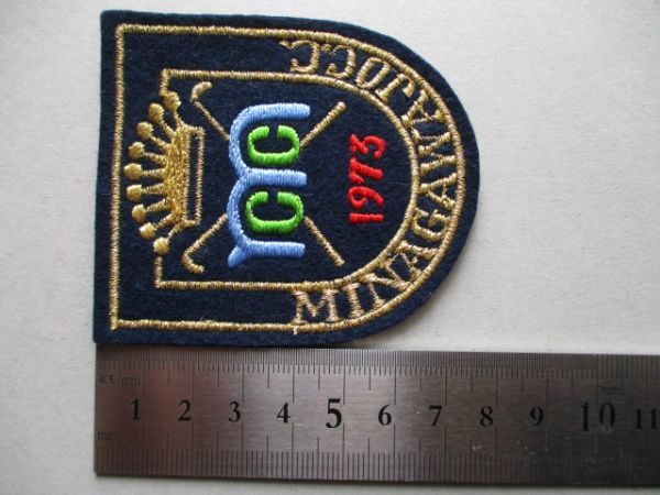 皆川城カントリークラブMINAGAWAJO COUNTRY CLUB刺繍ワッペン/栃木MCCアップリケGOLFビンテージGCパッチ昭和レトロ紋章ゴルフ V134_画像9