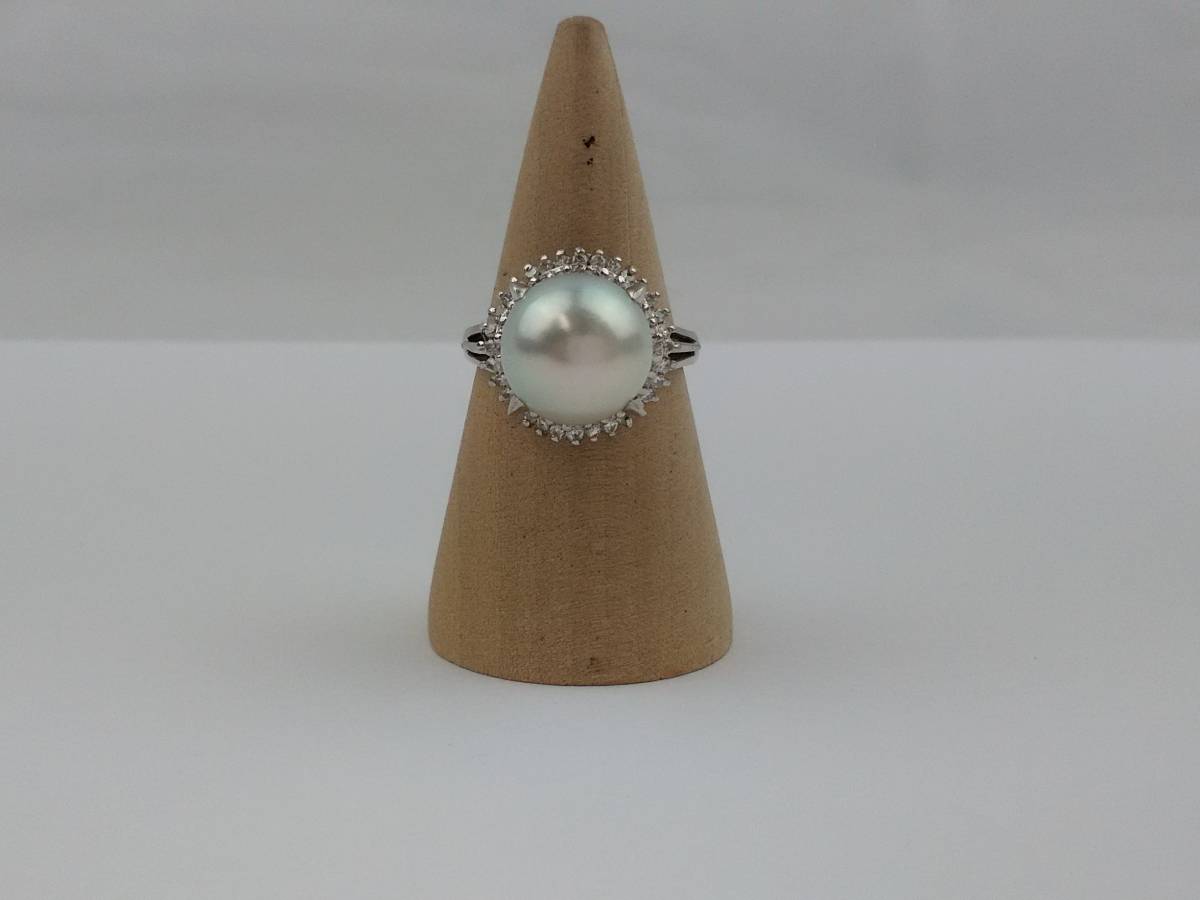 世界的に有名な H/パールリング　真珠指輪　Pt900 037刻印　アクセサリー　0407-1 その他