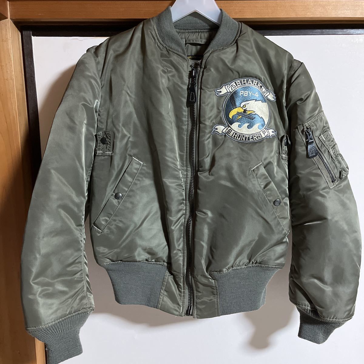 AVIREX アビレックス MA-1 USA 243799 SHARK HUNTERS size S www