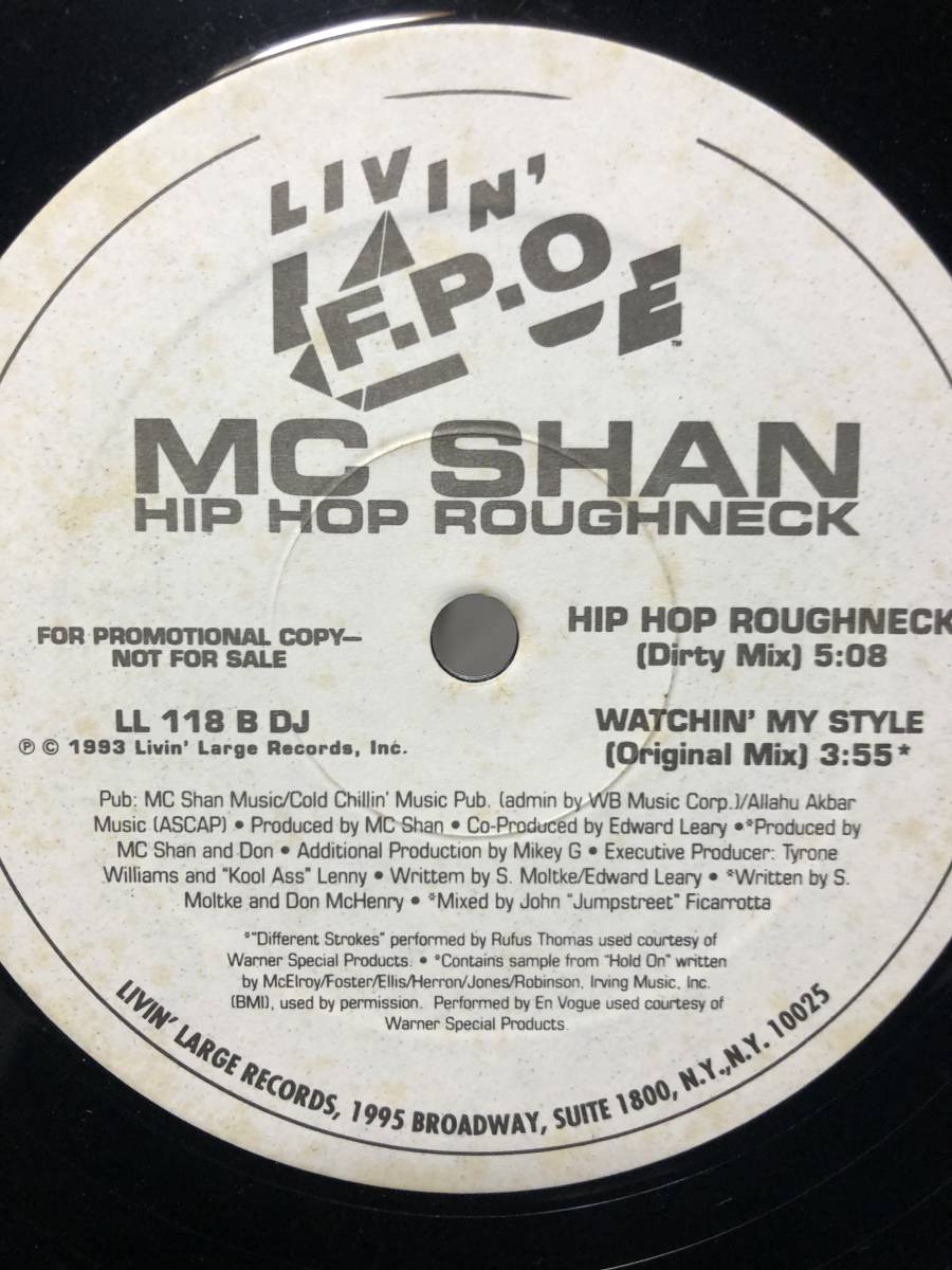 MC Shan Hip Hop Roughneck 5枚以上で送料無料！ アングラ koco muro_画像2