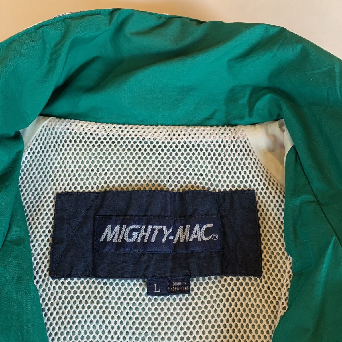 即納即納 MIGHTY-MAC マイティーマック　ナイロンジャケット　ブルー　日本製 ナイロンジャケット