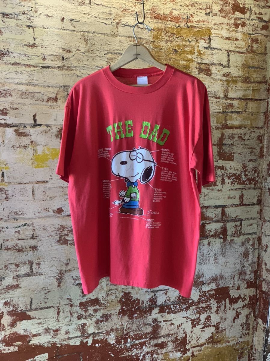 独特な 【送料無料】 80s SNOOPY 送料無料 XL 70s SCHULZ キャラクター