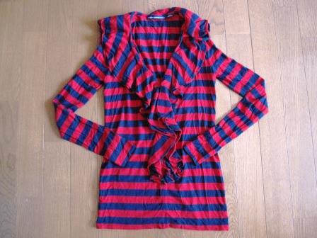  Ralph Lauren * border frill long sleeve cut and sewn XS