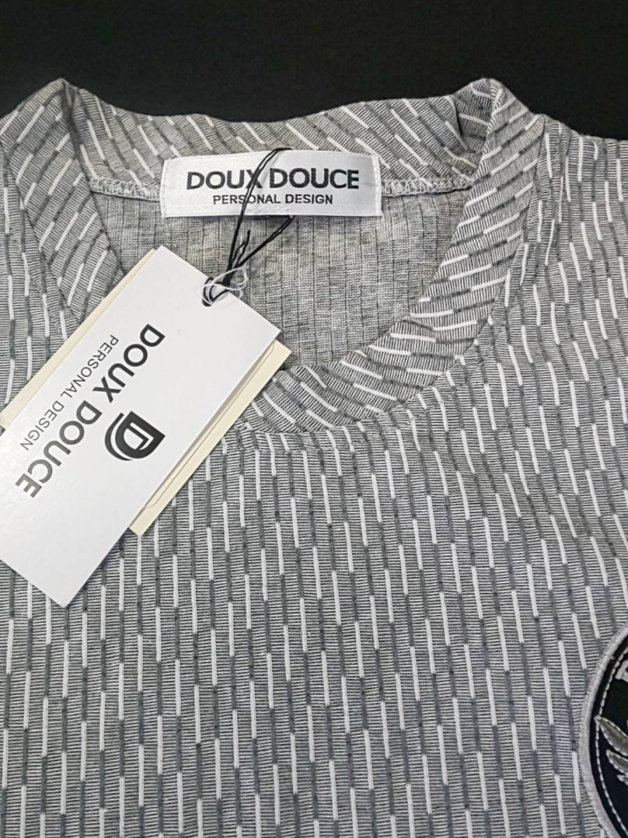 DOUX DOUCE デュークスデューチェ 新品 SALE!! 特別価格 送料無料 丸首 半袖 カットソー Mサイズ ストレッチ ゆったり ブランド 310813-12_画像2