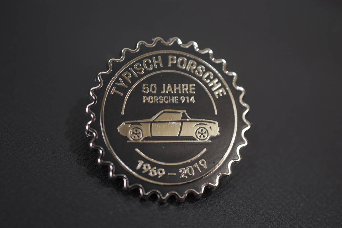 ☆ PORSCHE 914 50周年記念 ピンバッジ W30mm ocitys ワーゲン・ポルシェ タイプ4 VWビートルの画像2