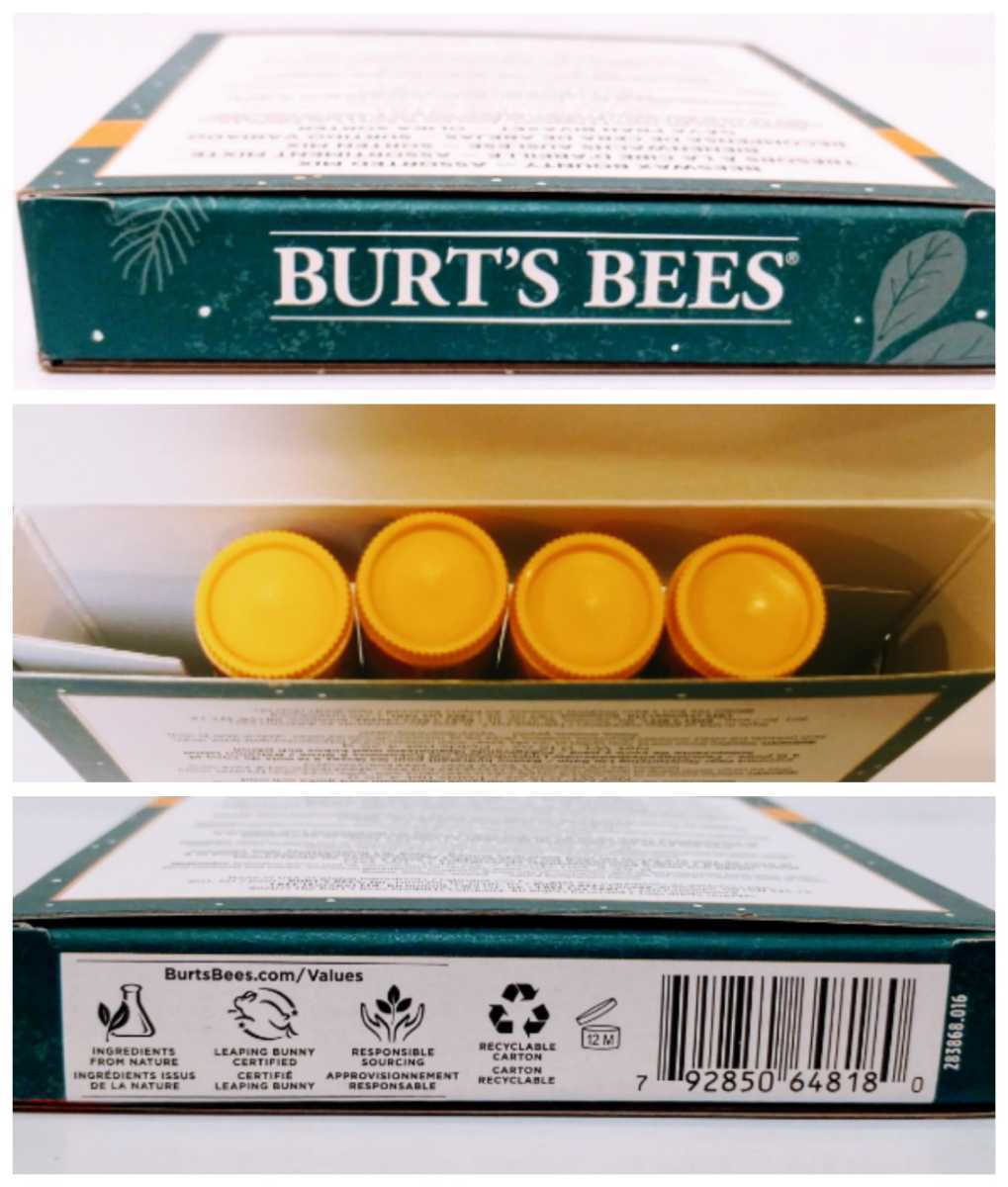 新品 バーツビーズ リップ セット オリジナル バニラ キューカンバー ココナッツ＆ペア バーツビー リップバーム 4種 Burts Bees_画像9
