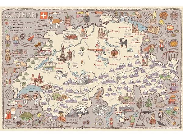 ヤフオク 洋書 楽しい手描き世界地図 本