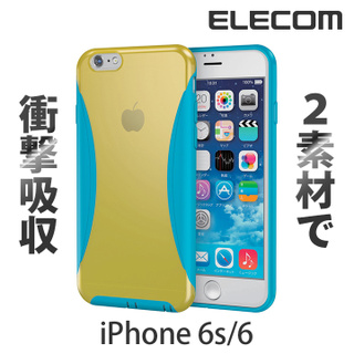 ★送料無料 ELECOM iPhone6s iPhone6 ケース ハイブリッドケース/グリップ：PM-A15HVGT04