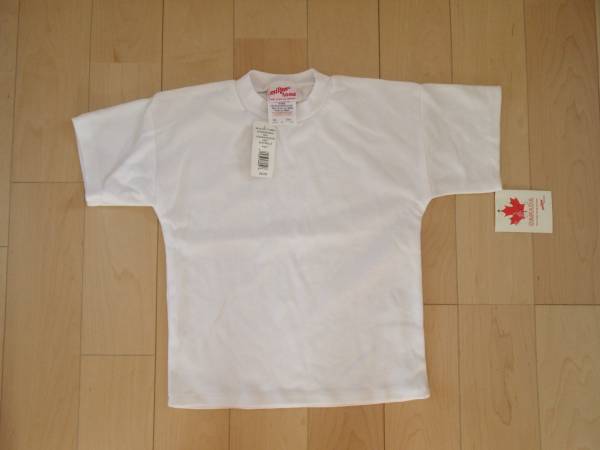 MADE IN CANADA milton funwear カナダ製 50% polyester 50% cotton white 白_画像1