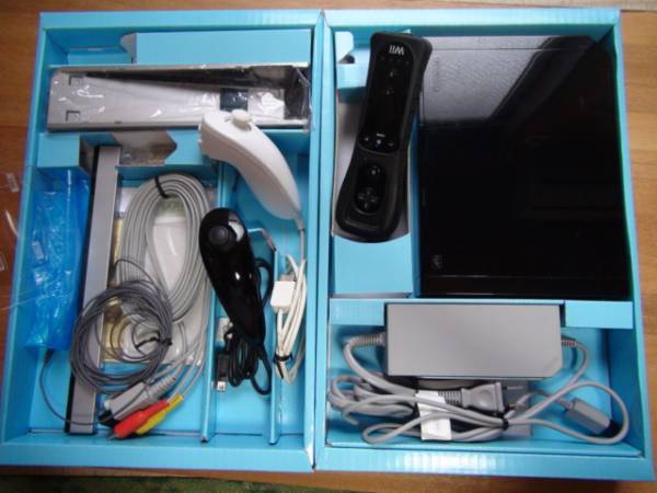 Wii корпус черный рабочий товар коробка дополнение есть nintendo 