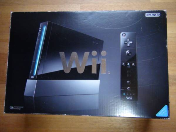 Wii корпус черный рабочий товар коробка дополнение есть nintendo 