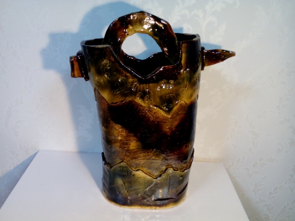 ＼半額SALE／ [商品名]陶器手桶(花生、花瓶、オブジェ) 花瓶