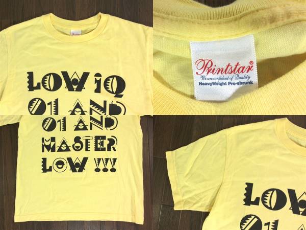 ☆ロー・アイキュー・イチ【LOW IQ 01　MASTER LOW 】両面プリント 半袖Tシャツ プリントスター S　クリーム_画像2