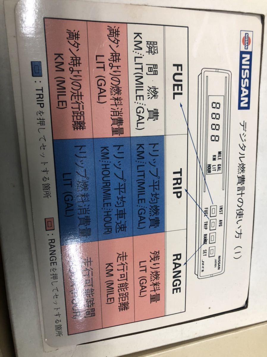 超 品 日産純正 デジタル燃費計 当時物 旧車 族車 アートカーなどに Y30 F30 R30 S12 B11 U11 Z31 C31 T11 N12 910など 計器 追加メーター本体 売買されたオークション情報 Yahooの商品情報をアーカイブ公開 オークファン Aucfan Com 超 品 日産純正 デジタル燃費計 当時物 旧車 族車 アートカーなどに Y30 F30 R30 S12 B11 U11 Z31 C31 T11 N12 910など 計器 追加メーター本体 売買されたオークション情報 Yahooの商品情報をアーカイブ公開 オークファン Aucfan Com