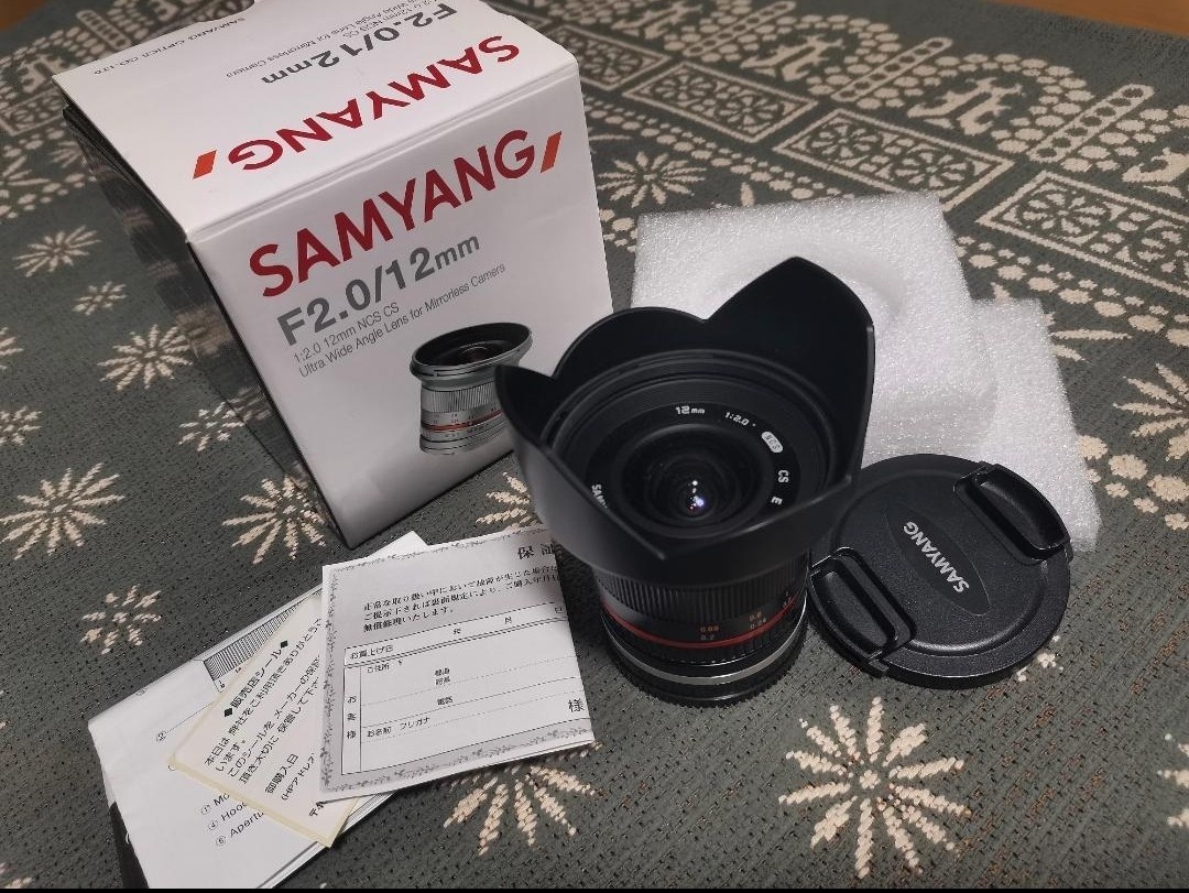 一眼レフ超広角レンズ SAMYANGサムヤン12mm F2.0 NCS CS 交換 単焦点