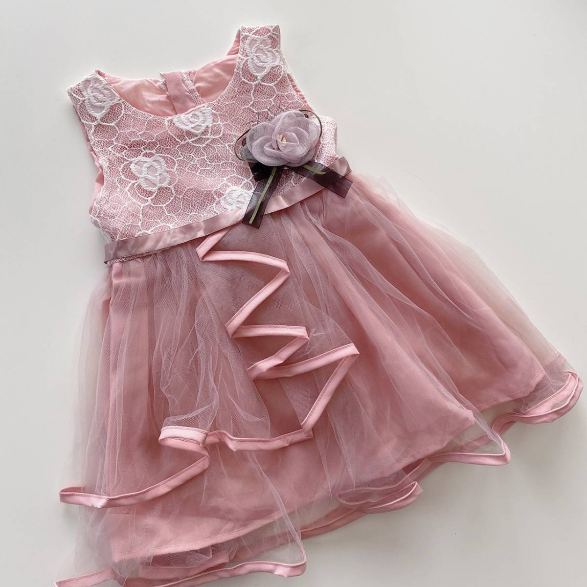 新品 100㎝ キッズドレス ピンク 女の子 フォーマル_画像2