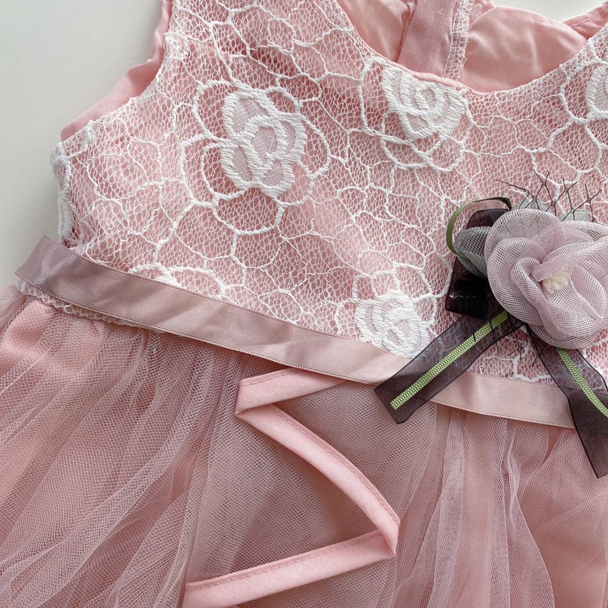 新品 100㎝ キッズドレス ピンク 女の子 フォーマル_画像3