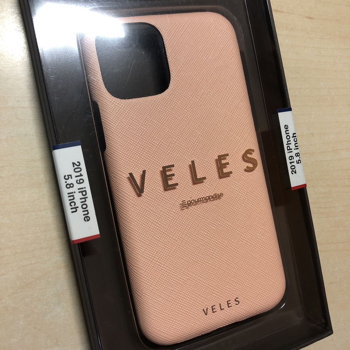 新品★送料無料★VELES iPhone11Pro対応 レザーケース(サフィアーノ) ライトピンク VLS-18LPK グルマンディーズの画像1