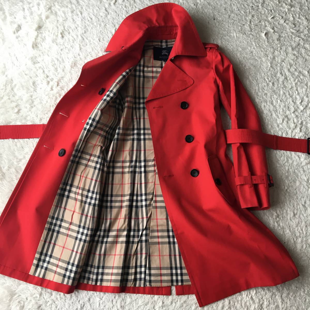 イエロー系,Lリアル【美品】バーバリーロンドン ノバチェック 三陽商会 ...