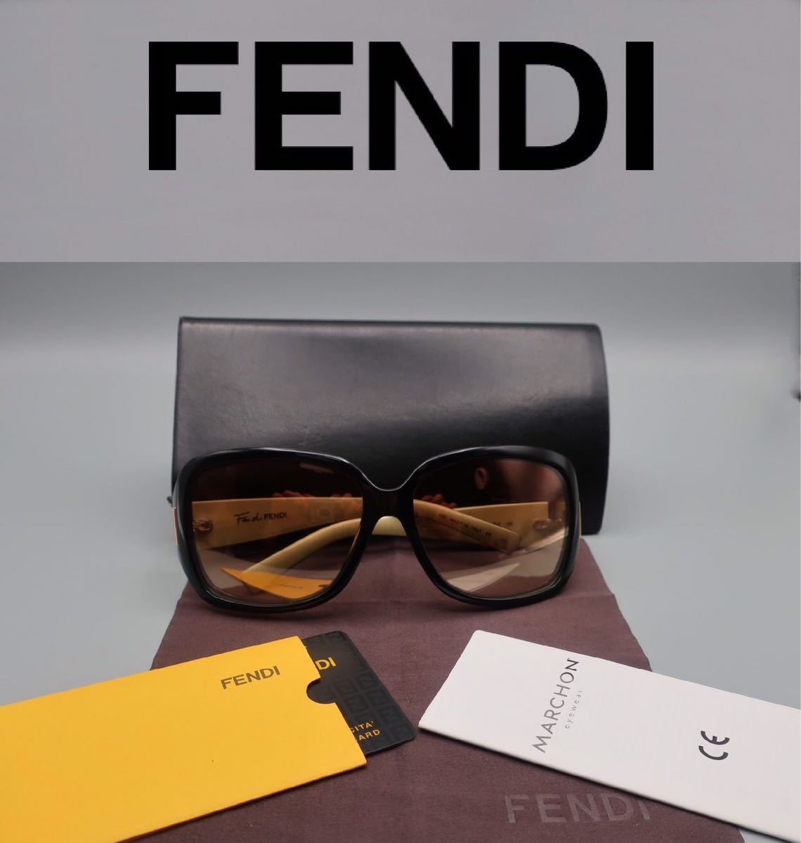ENDI サングラス FF金具 FS5206FF 黒色系×ブラウン色系 メンズ ENDI サングラス FF金具 FS5206FF 黒色系×ブラウン色系 メンズ