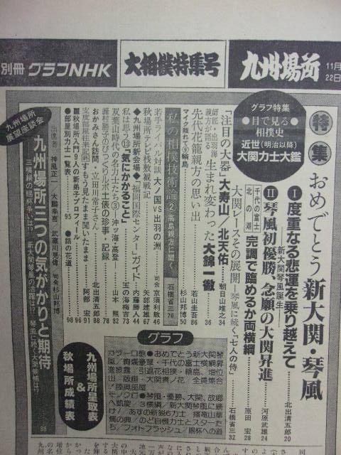 当店一番人気 1106 別冊グラフNHK 大相撲特集号 九州場所 1981年 veme.fi