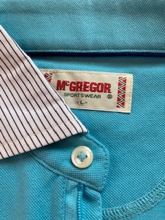 未使用品　マクレガー　McGREGOR SPORTWEAR　半袖シャツ　サイズＬ　吸汗速乾　「さらっとした肌ざわり」　綿55％　やや薄手生地　水色_画像7