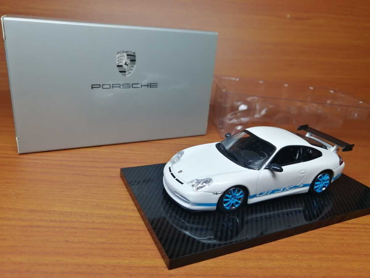 Porsche特注☆彡1/43 ポルシェ 911　GT3RS 996 ホワイト/ブルー ②☆★美品