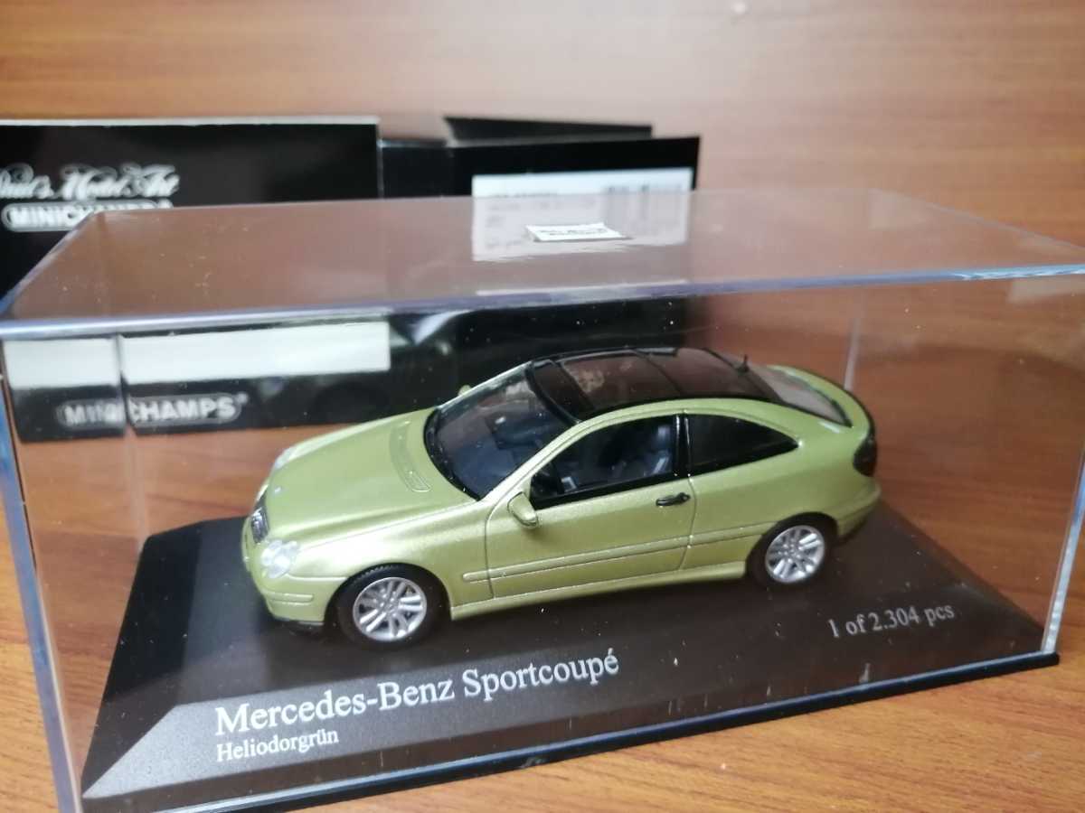 PMA 1/43★Mercedes Benz メルセデスベンツ Cクラス スポーツクーペ 2001 ライトグリーンメタ★美品_画像2