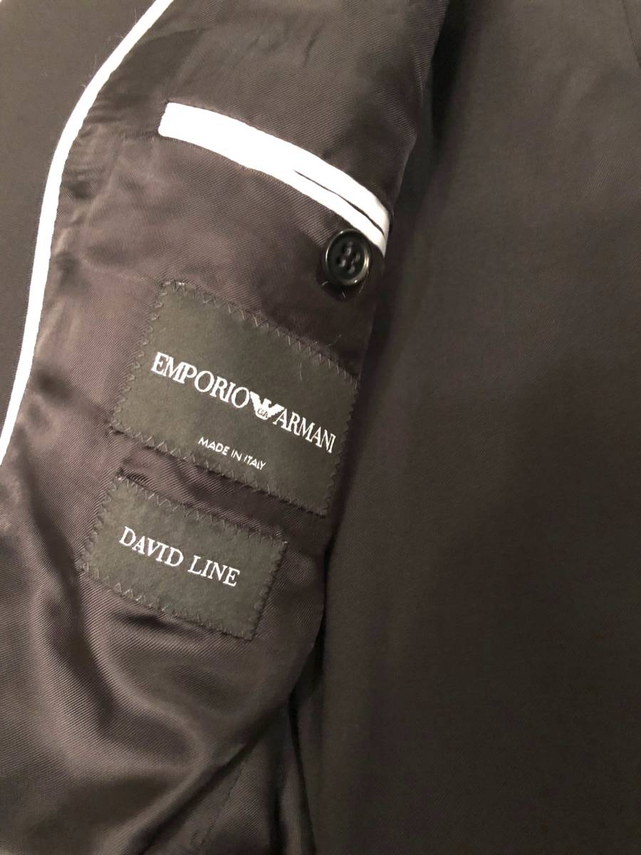 新品エンポリオ・アルマーニ(EMPORIO ARMANI) スーツ DAVID LINE サイズ; 54 カラー；BLACK(黒）　様々な場面で着用可能です！_画像7