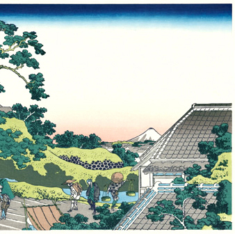 葛飾北斎 (Katsushika Hokusai) 木版画 富嶽三十六景 東都駿台 初版