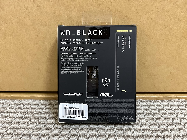 WESTERN DIGITAL WD_Black SN770 NVMe WDS100T3X0E【1TB NVMe M.2 SSD  PCIe4.0】【使用1カ月】【送料無料】
