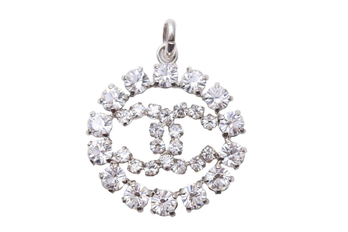 新品同様 CHANEL シャネル 00A ネックレス テニス ラインストーン ココ