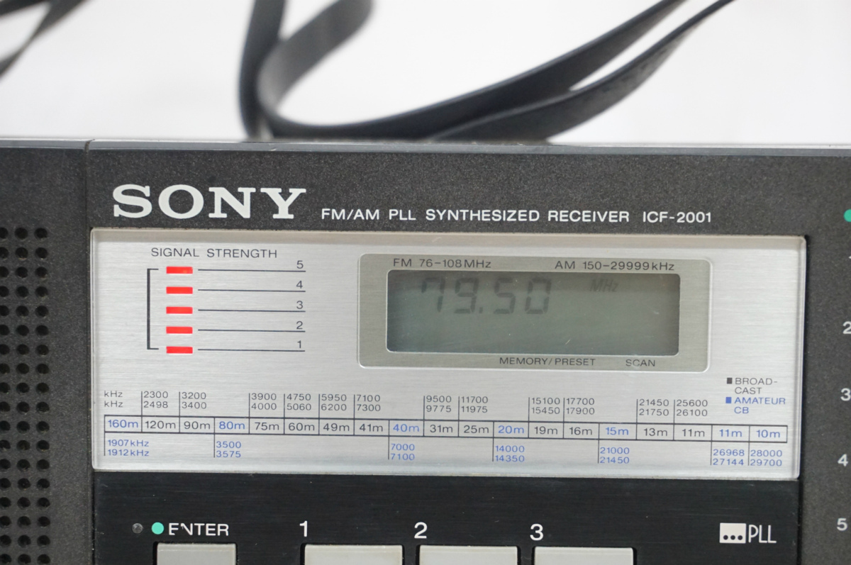 [SK] SONY ソニー ICF-2001 AM/FM PLLシンセサイザーレシーバー ラジオ 元箱付き □H021280_画像3