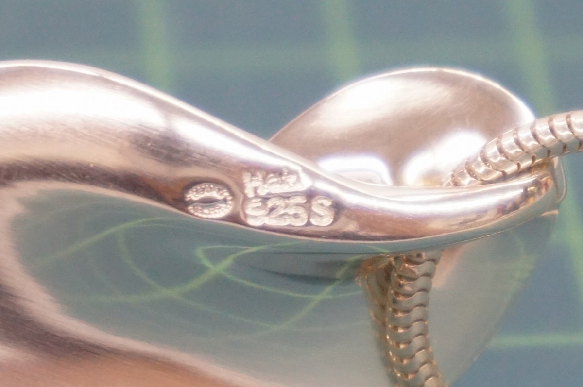 [NZ] GEORG JENSEN ジョージジェンセン HAH 925S + 925S ネックレス 2本 DENMARK 元箱付き □H034460_画像5