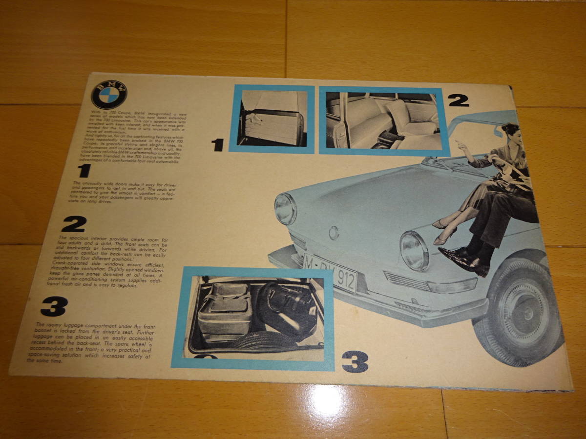 * супер ценный подлинная вещь каталог BMW700 английская версия ( запад Германия печать ) большой.. расширив 87cmx39cm saec Conte sa