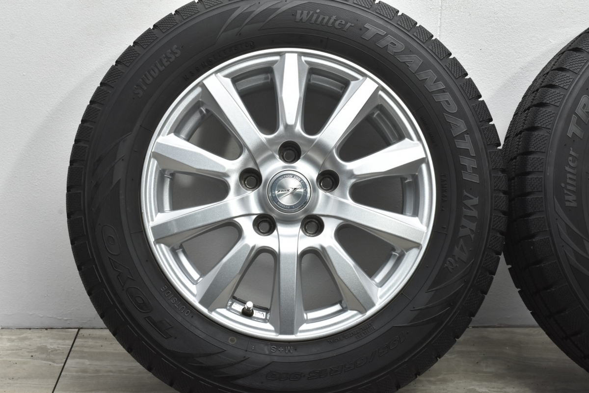 【美品】ジョーカー 15in 6J +43 PCD114.3 トーヨー ウィンタートランパス MK4α 195/65R15 ノア ヴォクシー ステップワゴン セレナ 即納可_画像5