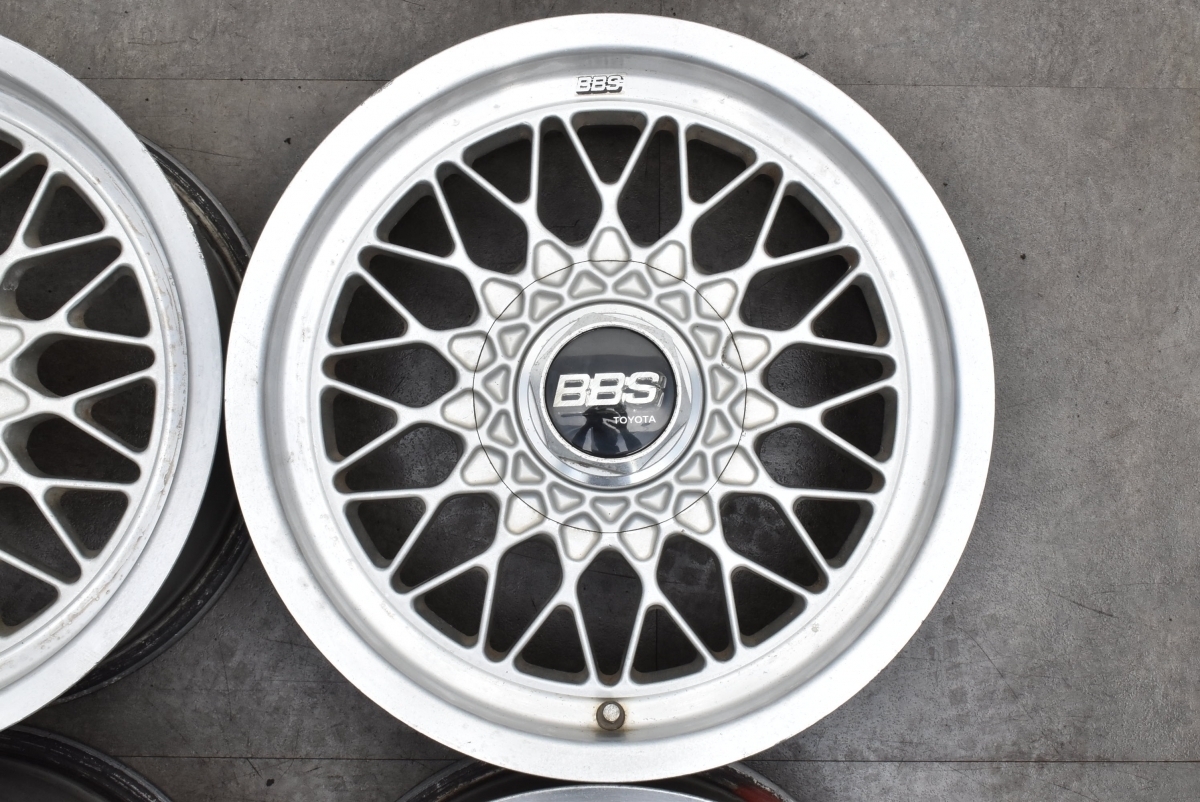 【希少 当時物】BBS RG016 15in 7J +25 PCD114.3 4本セット 180SX シルビア レパード ローレル ブルーバード セドリック グロリア サニー_画像6