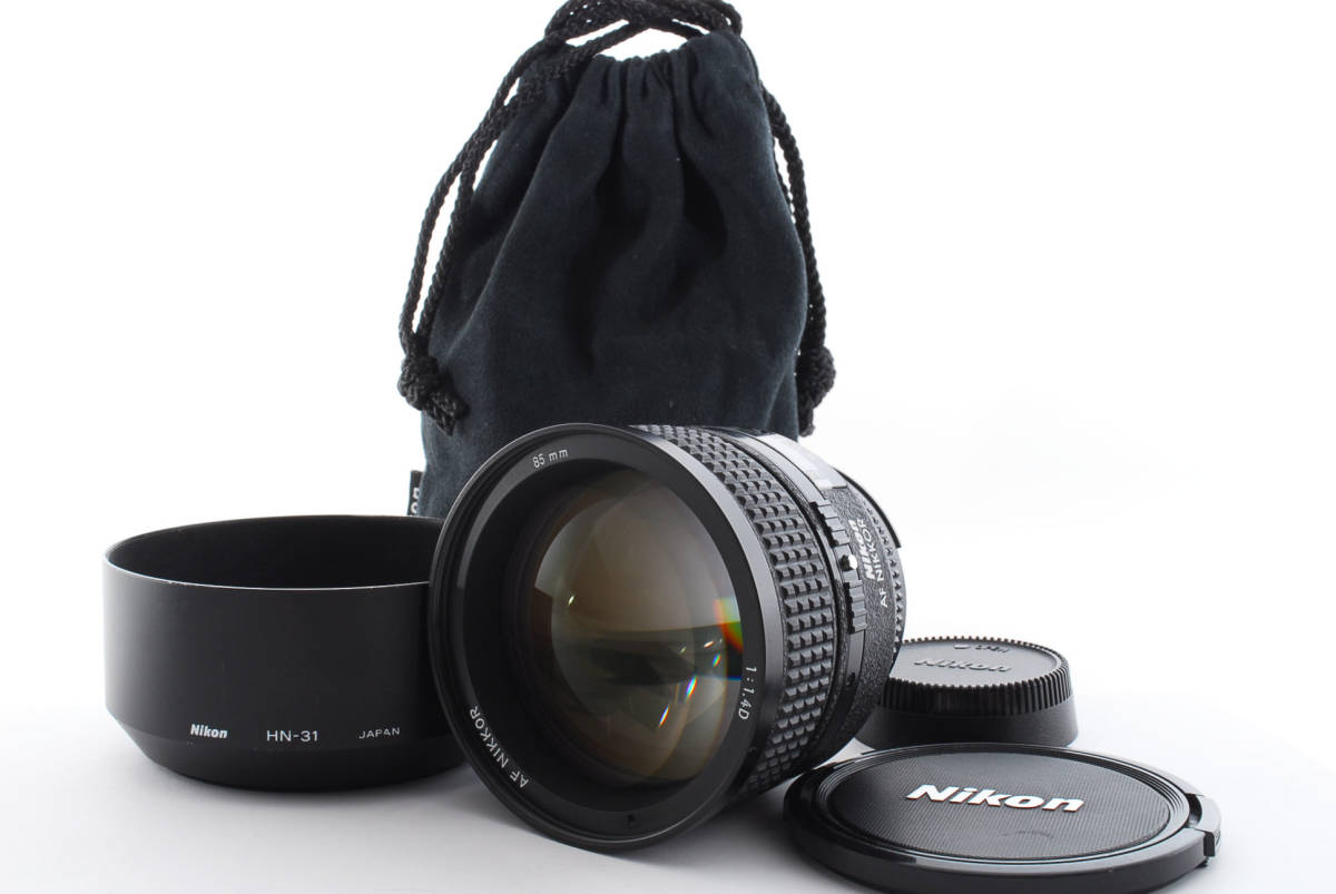Nikon 単焦点レンズ Ai AF Nikkor 85mm f/1.4D IF フルサイズ対応 フード、専用ポーチ付き_画像1