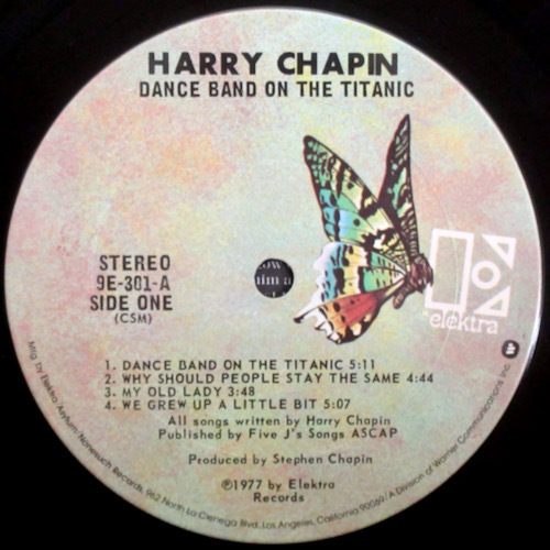 HARRY CHAPIN / DANCE BAND ON THE TITANIC / 9E-301 US盤！［ハリー・チェイピン］OLD-5075_画像3