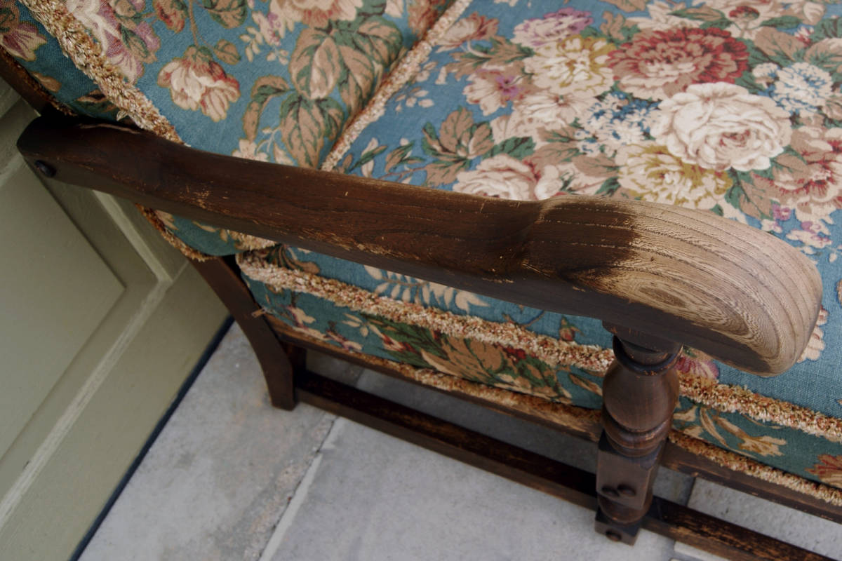4054h20【英国アンティーク☆ERCOL アーコール オールドコロニアル シングルソファ アームチェア Yorkshire スイート】イギリス◎_画像6