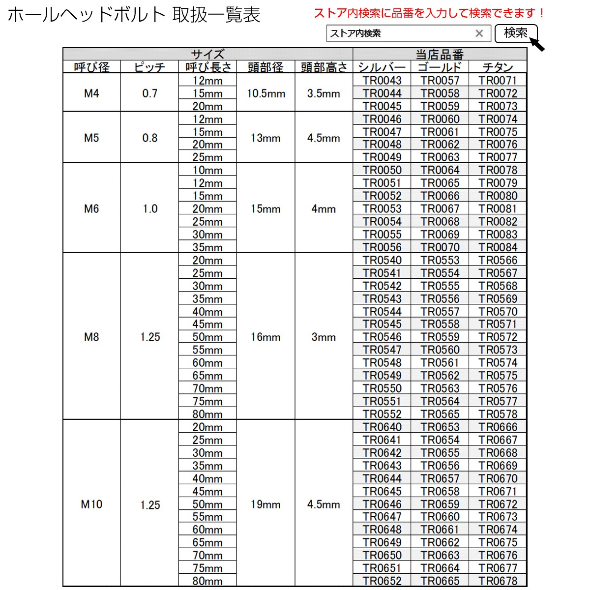 M8×60mm P1.25 ホールヘッドボルト 焼きチタン カラー ボタンボルト ステンレス削り出し SUS304 飾りボルト TR0574_画像4