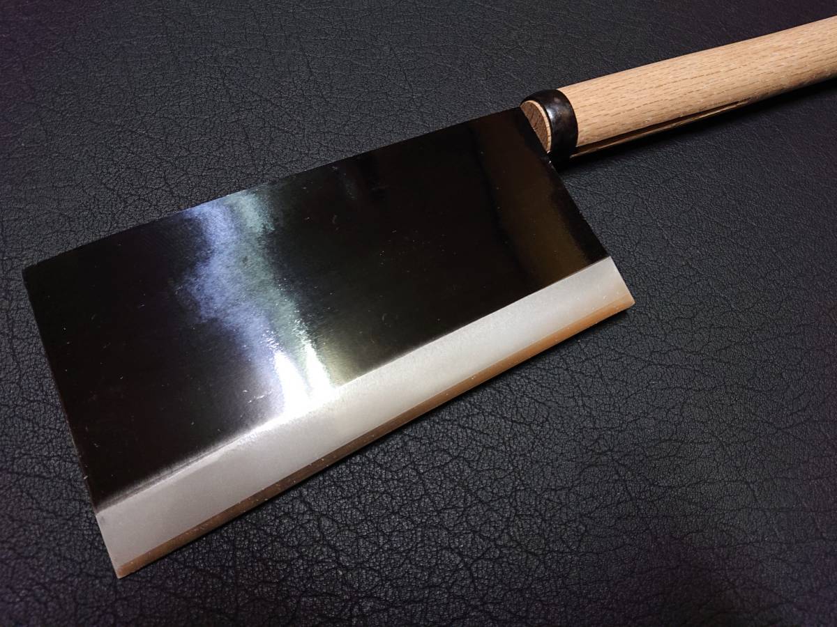 越後三条 前田製作所 特大鉈 両刃 刃渡り約240mm(8寸)(刃厚約8.5mm) 東型_画像6